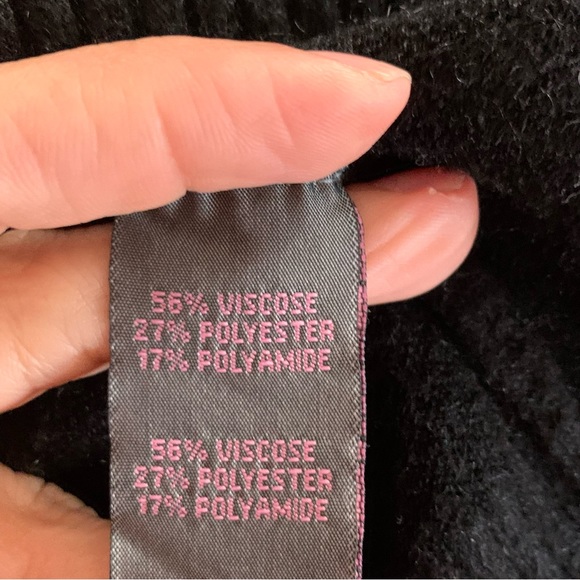 Metric Short Sleeve Scoop Neck Knit Tunic Top size Medium Black - Picture 7 of 10